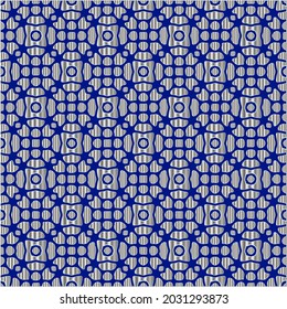 metal pattern on a blue background.  pattern for fabric, wallpaper, packaging. Decorative print.

