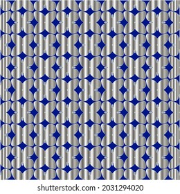 metal pattern on a blue background.  pattern for fabric, wallpaper, packaging. Decorative print.
