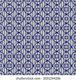 metal pattern on a blue background.  pattern for fabric, wallpaper, packaging. Decorative print.

