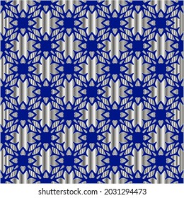 metal pattern on a blue background.  pattern for fabric, wallpaper, packaging. Decorative print.
