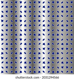 metal pattern on a blue background. pattern for fabric, wallpaper, packaging. Decorative print.