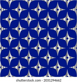 metal pattern on a blue background.  pattern for fabric, wallpaper, packaging. Decorative print.
