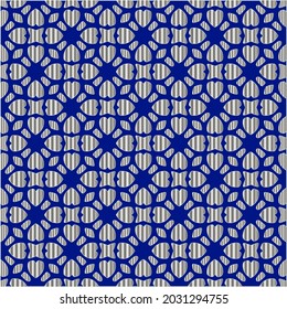 patrón metálico sobre fondo azul.  patrón para tela, papel pintado, embalaje. Impresión decorativa.