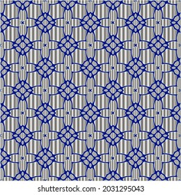 patrón metálico sobre fondo azul.  patrón para tela, papel pintado, embalaje. Impresión decorativa.

