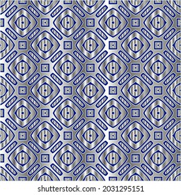 metal pattern on a blue background.  pattern for fabric, wallpaper, packaging. Decorative print.
