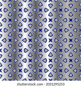 metal pattern on a blue background.  pattern for fabric, wallpaper, packaging. Decorative print.
