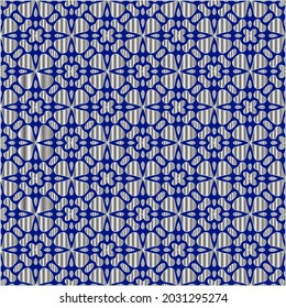 metal pattern on a blue background.  pattern for fabric, wallpaper, packaging. Decorative print.
