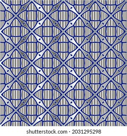 patrón metálico sobre fondo azul.  patrón para tela, papel pintado, embalaje. Impresión decorativa.
