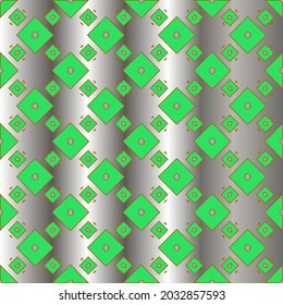metal pattern on a green background. pattern for fabric, wallpaper, packaging. Decorative print.