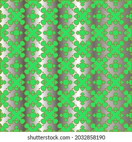 metal pattern on a green background. pattern for fabric, wallpaper, packaging. Decorative print.