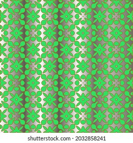 patrón metálico sobre fondo verde. patrón para tela, papel pintado, embalaje. Impresión decorativa.