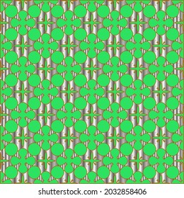 patrón metálico sobre fondo verde. patrón para tela, papel pintado, embalaje. Impresión decorativa.