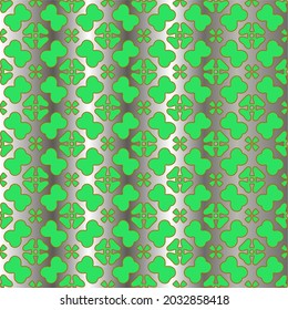 patrón metálico sobre fondo verde. patrón para tela, papel pintado, embalaje. Impresión decorativa.