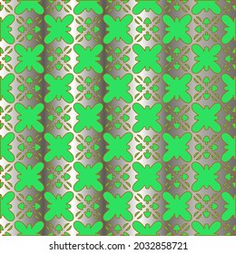 patrón metálico sobre fondo verde. patrón para tela, papel pintado, embalaje. Impresión decorativa.
