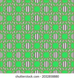 metal pattern on a green background. pattern for fabric, wallpaper, packaging. Decorative print.