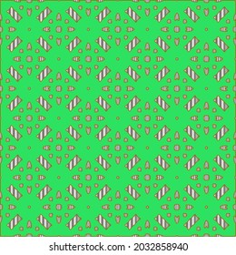 metal pattern on a green background. pattern for fabric, wallpaper, packaging. Decorative print.