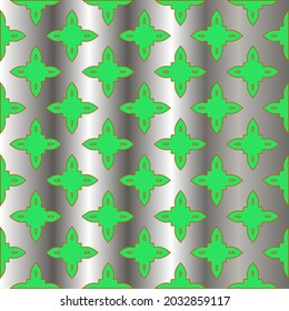 patrón metálico sobre fondo verde. patrón para tela, papel pintado, embalaje. Impresión decorativa.