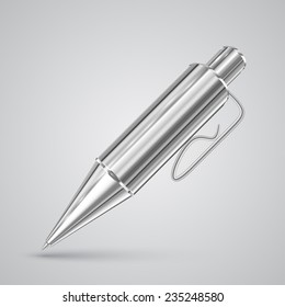 Metal pen, vector