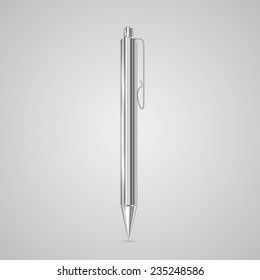 Metal pen, vector