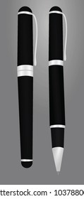 Metal pen. vector illustration 