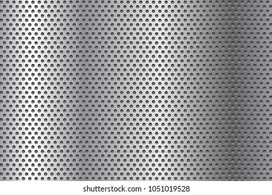 Metal perforated background. Vector 3d illustration
