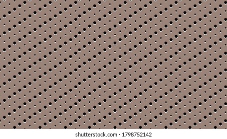 Metal  perforated pattern texture mesh background.Vector seamless pattern. 