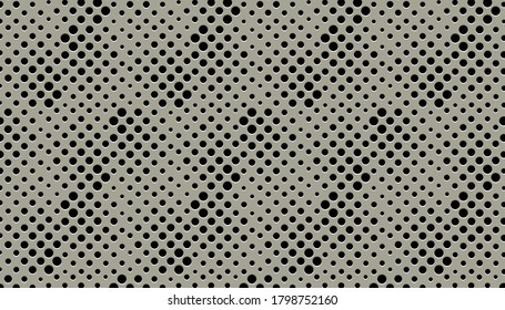 Metal  perforated pattern texture mesh background.Vector seamless pattern. 