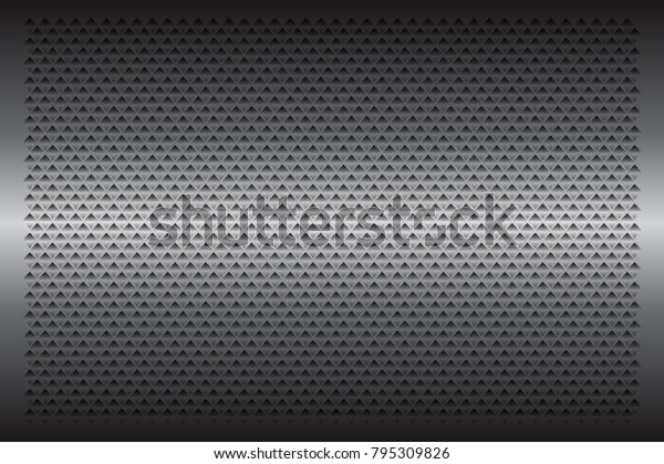 Metal Perforated Texture Vector Background Stock Vector