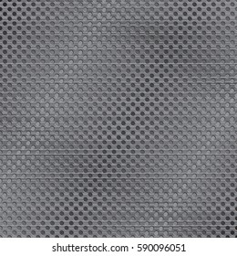 Metal perforation background with hole
