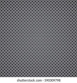 Metal perforation background with hole