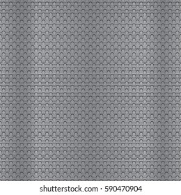 Metal perforation background with hole