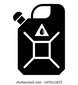 Metal petrol canister icon. Simple illustration of metal petrol canister vector icon for web design isolated on white background