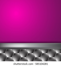 Metal pink background with place for text. Pattern for your business design. EPS10 Vector.