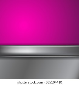 Metal pink background with place for text. Pattern for your business design. EPS10 Vector.