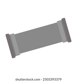 Metal pipe icon illustrated on background