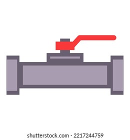 Metal pipe. Icon for pipeline and water tube construction. Industrial pipe for water or gas. Factory element connection equipment with flange. Part canalization vector illustration