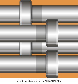 Metal pipe vector background
