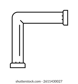 metal pipeline line icon vector. metal pipeline sign. isolated contour symbol black illustration