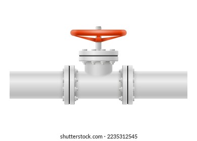 metal pipes for plumbing vector illustration isolated on white background