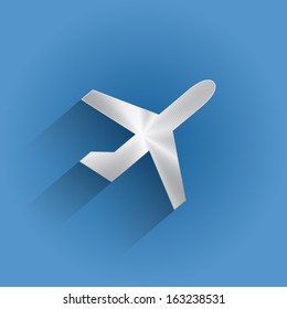 Metal plane icon. Vector design