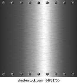 Metallplatte, Hintergrund mit Schrauben