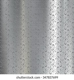 Metal plate engraved. Background pattern of steel. Stock vector illustration.