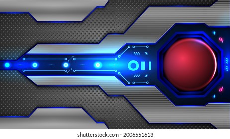 Metal plate futuristic background, technology elements illustration 