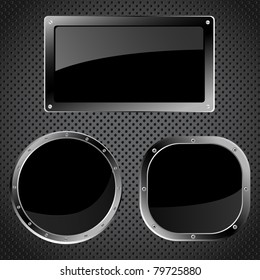 Metal plate and glossy vector