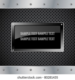 Metal plate and glossy vector
