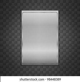 Metal plate on matel background