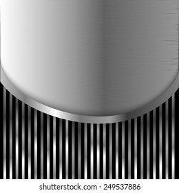 metal plate on stripes background