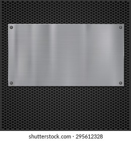 Metal plate over grate texture, vector illustration for your design.
