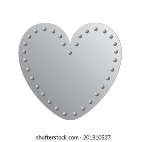 metal plate in the shape of heart
