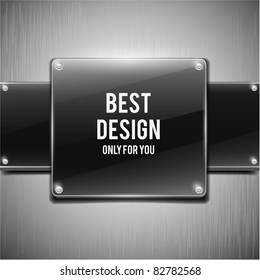 Placa metálica (ilustración vectorial)
